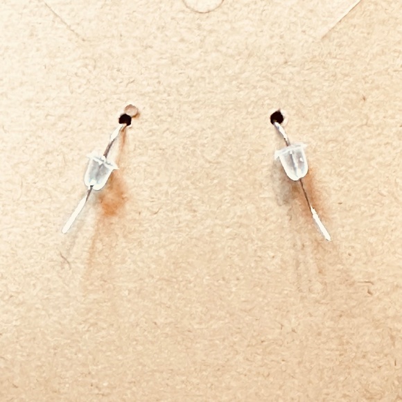 Stainless Steel Earring Hooks Dangle Aqua Blue Silver Snowflake Enamel Handmade - Picture 5 of 7